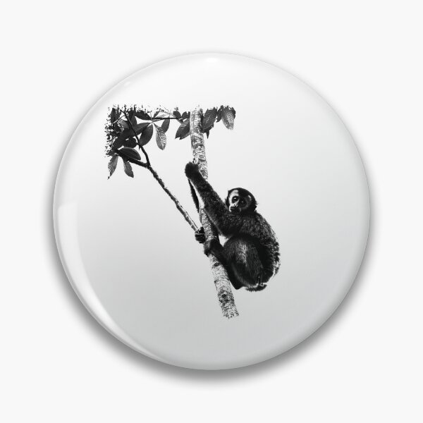 Item preview, Black and White Monkey in Tree – Minimal Wildlife Photography designed and sold by inkoutninja.