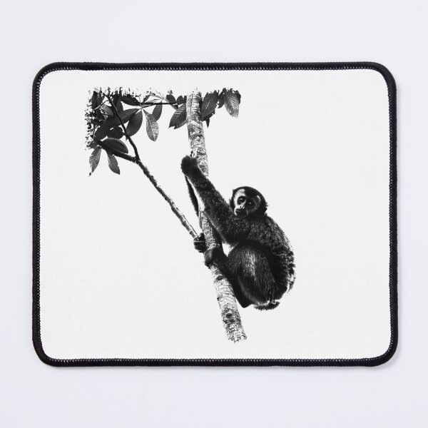 Item preview, Black and White Monkey in Tree – Minimal Wildlife Photography designed and sold by inkoutninja.