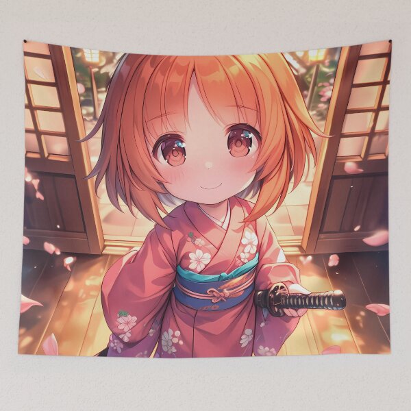 Item preview, Nishizumi Miho Girls Und Panzer Cherry Blossom Yukata Chibi designed and sold by TanglenRabbit.