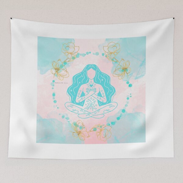 Item preview, Self-Love Meditation – Hands on Heart Pose designed and sold by IndiGLOW4Me.