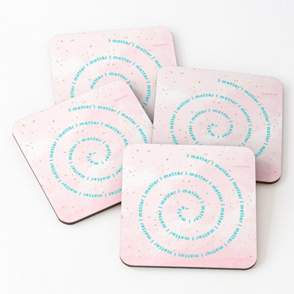 Item preview, I Matter -- Pink Positive Affirmation Art designed and sold by IndiGLOW4Me.