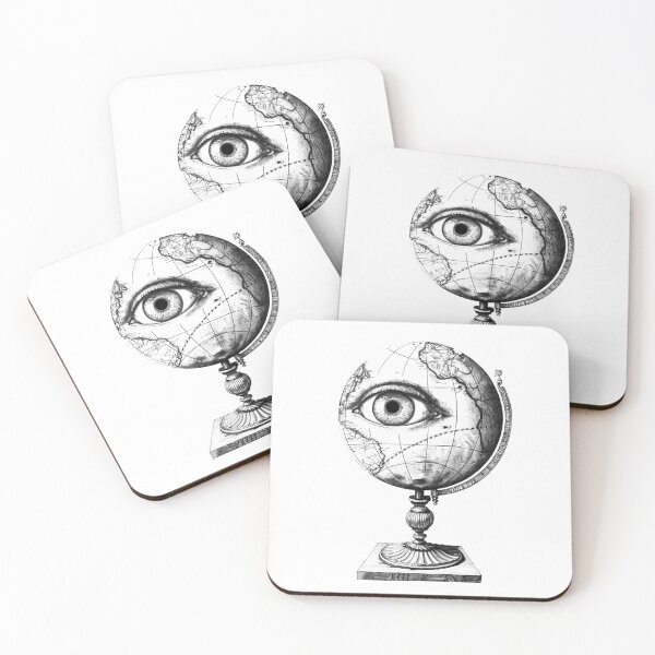 Item preview, All-Seeing Eye Globe – Surreal Vintage Occult Illustration designed and sold by inkoutninja.
