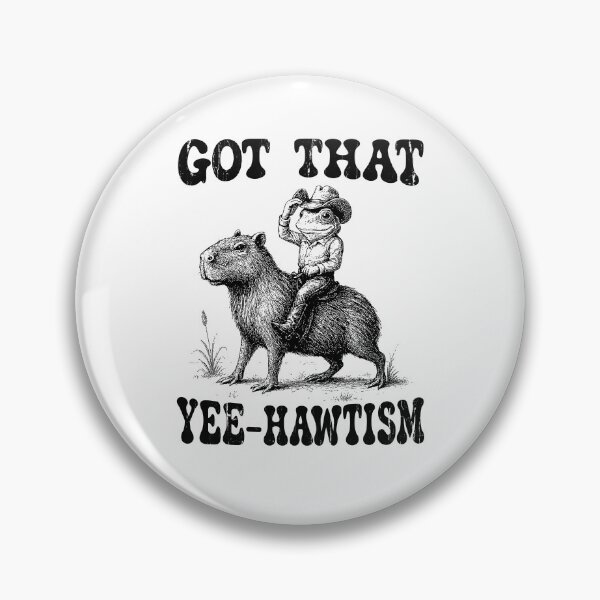 Artikelvorschau, Got That Yee-Hawtism Lustiges Cowboy-Frosch-Reiter-Capybara-Meme entworfen und verkauft von Torionrad.