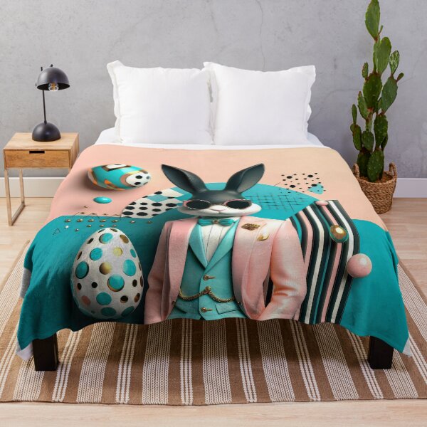 Item preview, Stylish Easter Bunny in Retro Chic Fashion designed and sold by ideandesign.