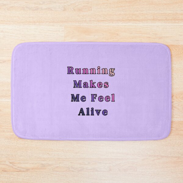 Item preview, Running Makes Me Feel Alive Text Life Motivation Stickers Prints Posters Wall Art Magnet Home Coffee Cup Decoration TShirt Stationary Notebook Magnet Hat Kitchen Work School Office Redbubble Shop designed and sold by Saritas Boutique Shop.