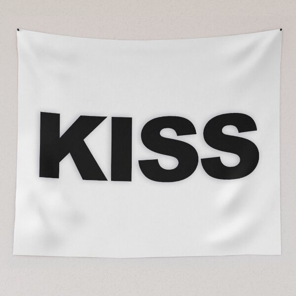 Item preview, KISS — Black Minimal Bold Type Statement designed and sold by WORDPAUSE.