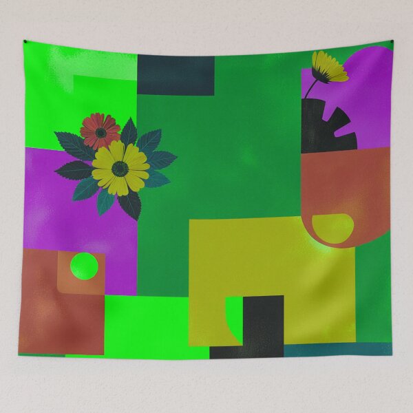 Item preview, Urban Geometric Floral Art Print designed and sold by joycrysstudio.