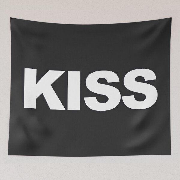 Item preview, KISS — White Minimal Bold Type Statement designed and sold by WORDPAUSE.