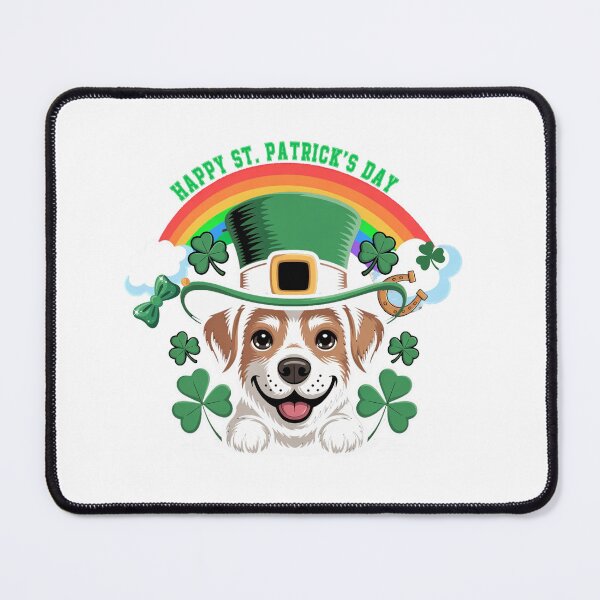 Item preview, Rainbow Shamrock Dog St Patrick’s Day designed and sold by QuiteOrbit.
