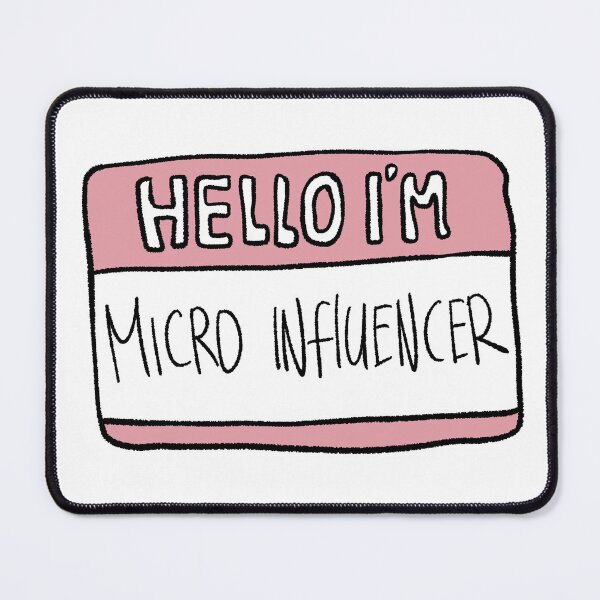 Item preview, Hello I’m Micro Influencer Name Tag Aesthetic Doodle Art designed and sold by Childish by Design.