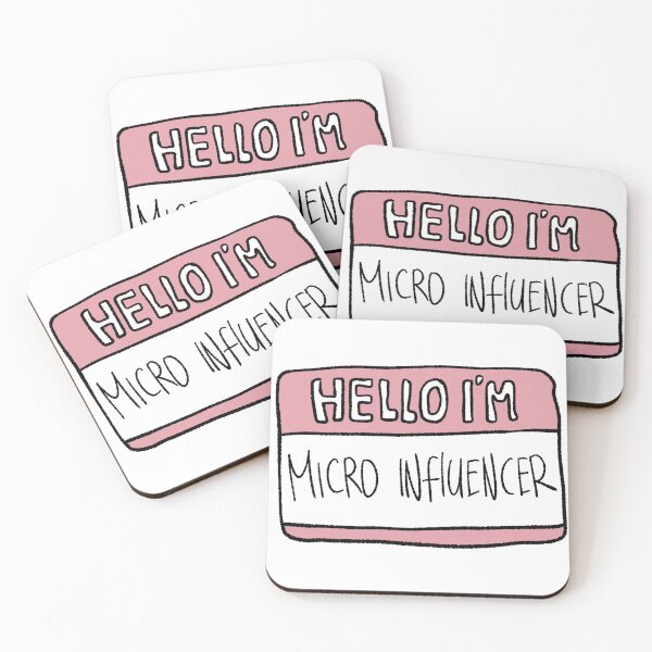 Item preview, Hello I’m Micro Influencer Name Tag Aesthetic Doodle Art designed and sold by RNASstuff.