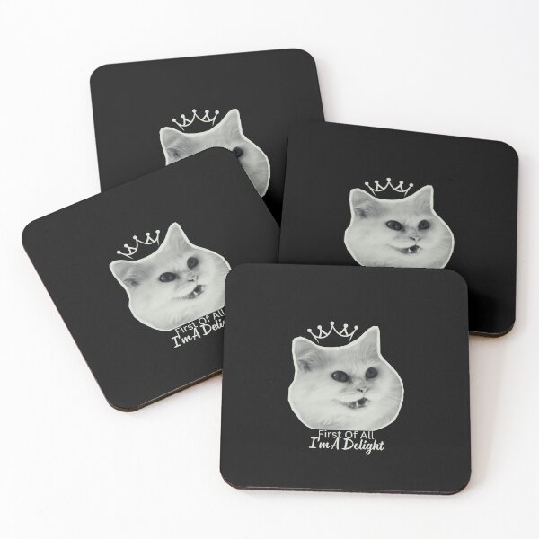 Item preview, First Of All I'm A Delight, Sarcastic Angry Cat designed and sold by LuveraxArt.