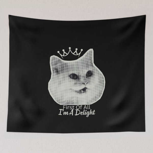 Item preview, First Of All I'm A Delight, Sarcastic Angry Cat designed and sold by LuveraxArt.