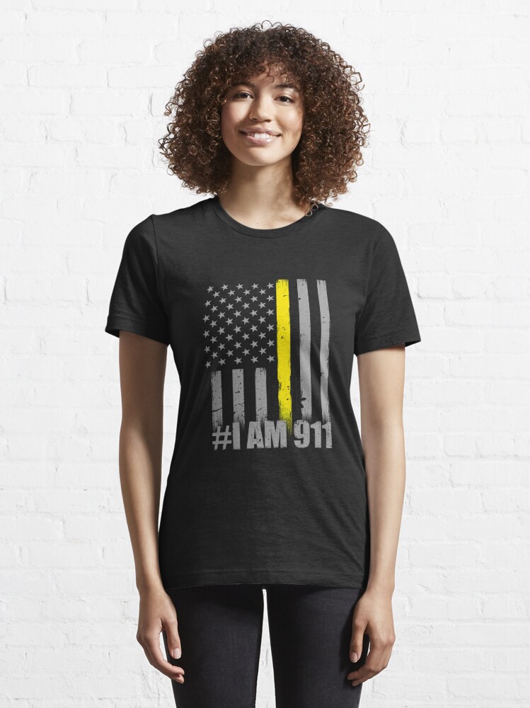 911 Dispatcher Thin Gold Line Flag I Am 911 T Shirt For Sale By Bluelinegear Redbubble 911 8840