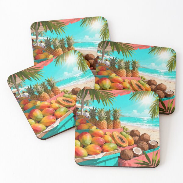 Item preview, Joyfull Market Scene with Fresh Fruit by the Sea designed and sold by BrickByDream.