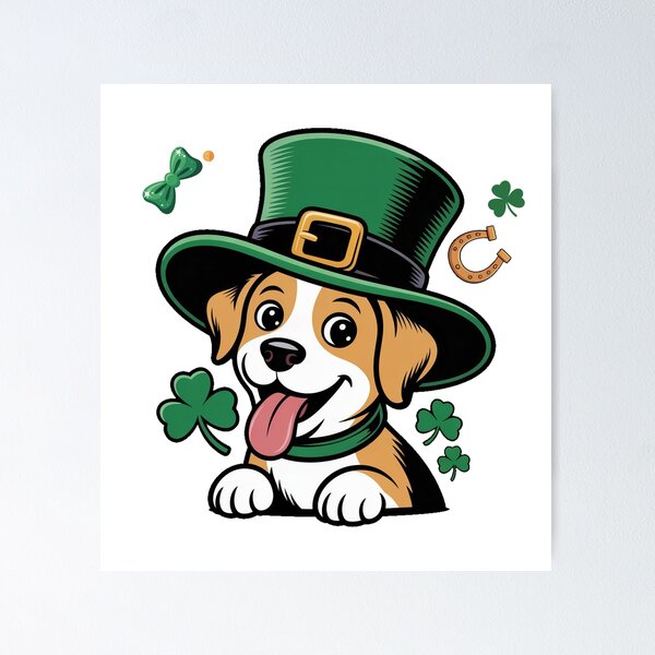 Item preview, St Patrick’s Day Dog Lover Shamrock designed and sold by QuiteOrbit.