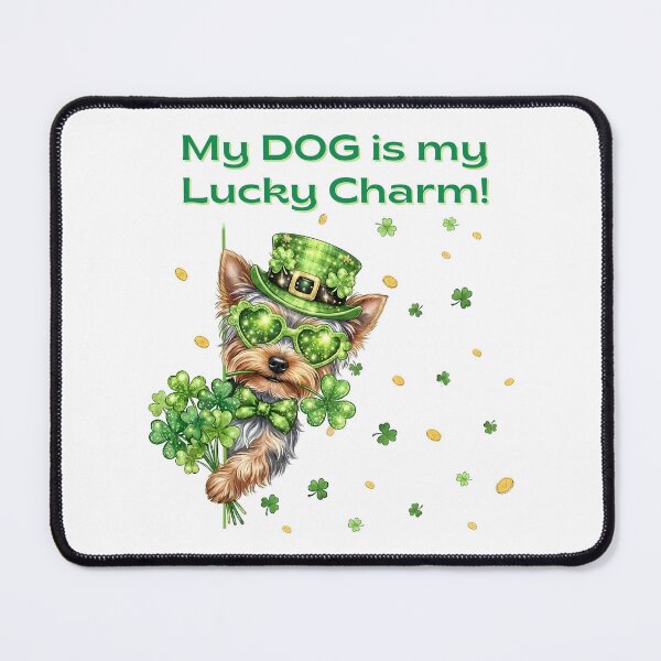 Item preview, My Dog is my Lucky Charm-Yorkshire Terrier St. Patrick's Day designed and sold by teesbymcab.