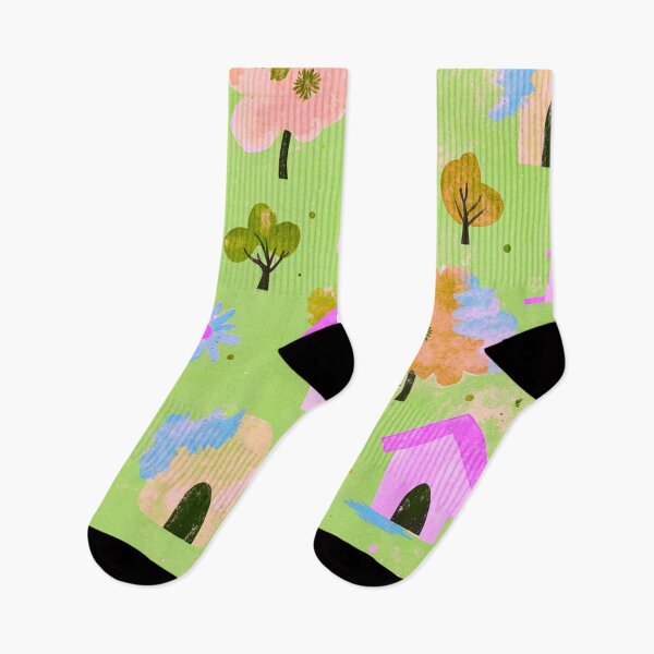 Aperçu de l'œuvre Motif de village floral fantaisiste créée et vendue par joycrysstudio.