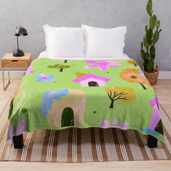 Item preview, Patrón de pueblo floral caprichoso designed and sold by joycrysstudio.