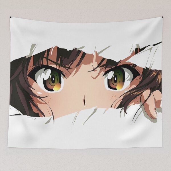Item preview, Saori Takebe Girls Panzer Green Eyes Peek Playful Anime Girl designed and sold by PMartistStudio.