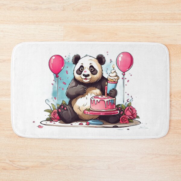 Item preview, panda with birthday cake designed and sold by Karaz's Animal Kingdom.