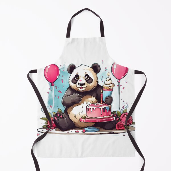 Item preview, panda with birthday cake designed and sold by Karaz's Animal Kingdom.