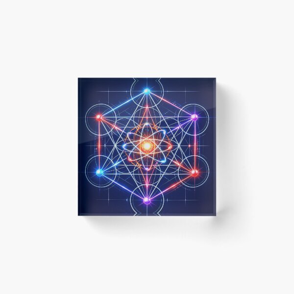 Item preview, Metatron's Cube Atom Art - Sacred Geometry Science Decor designed and sold by LuxeBuzz.