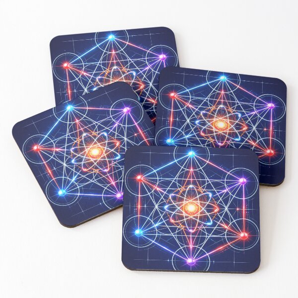 Item preview, Metatron's Cube Atom Art - Sacred Geometry Science Decor designed and sold by LuxeBuzz.