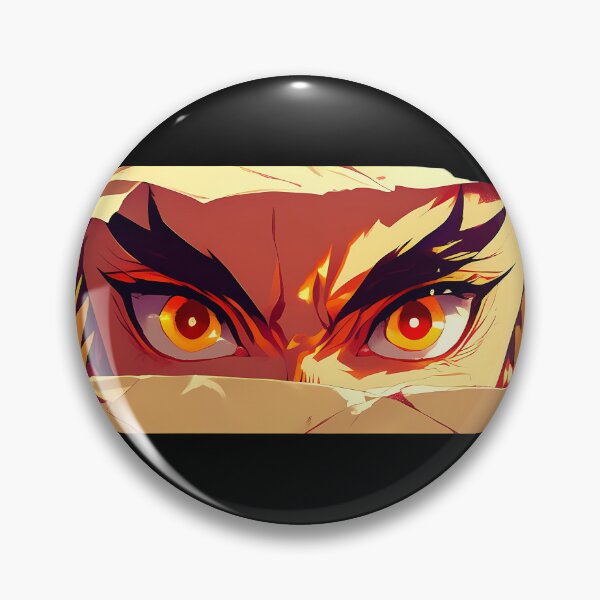 Item preview, Kyojuro Rengoku Demon Slayer Fiery Eyes Peeker designed and sold by PMartistStudio.
