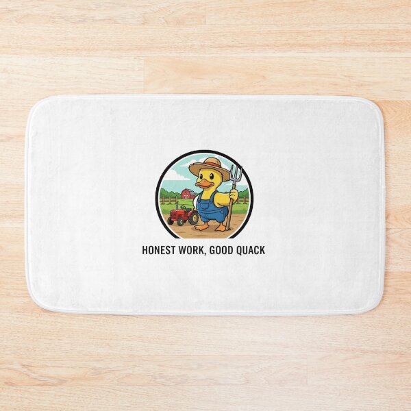 Item preview, Honest Work Good Quack Farmer Duck Illustration designed and sold by DuckDrop.