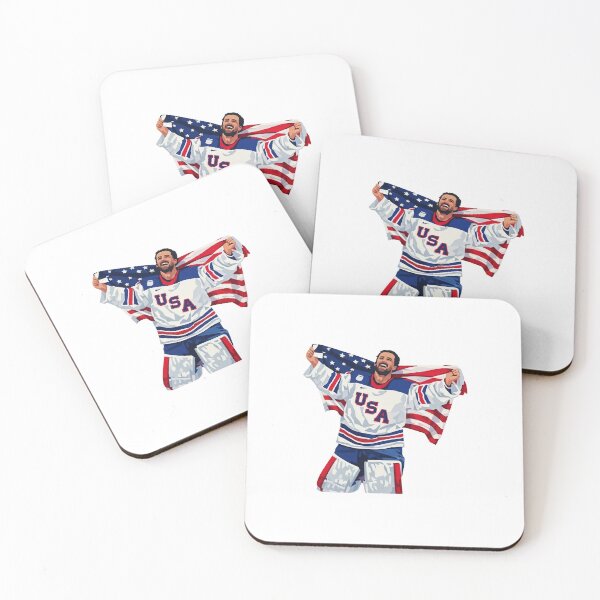 Item preview, Connor Hellebuyck Usa Goalie Gold designed and sold by DillonHuerta.