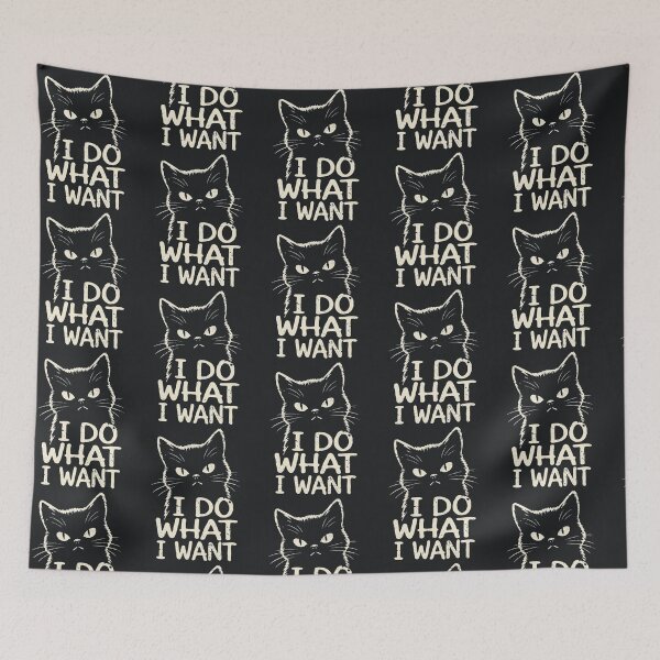 Item preview, I Do What I Want – Funny Cat Attitude designed and sold by Taans-Creation.