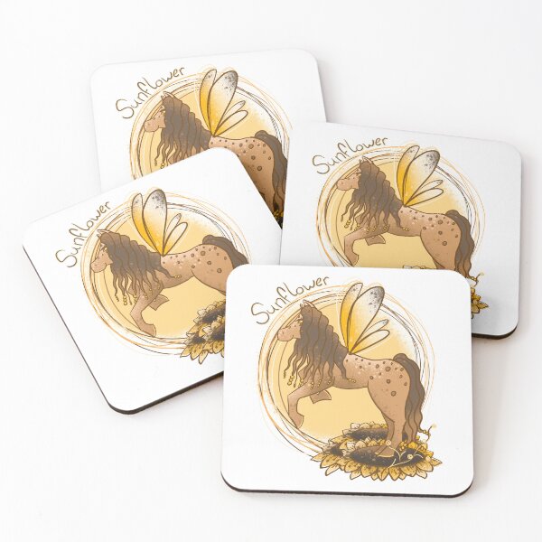 Item preview, Sunflower Fairy Pony - Whimsical Winged Horse Illustration designed and sold by TheArtOfTreble.