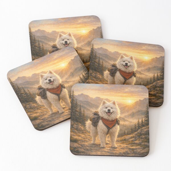 Item preview, Happy Hiking Dog Mountain Adventure Scene designed and sold by BrickByDream.