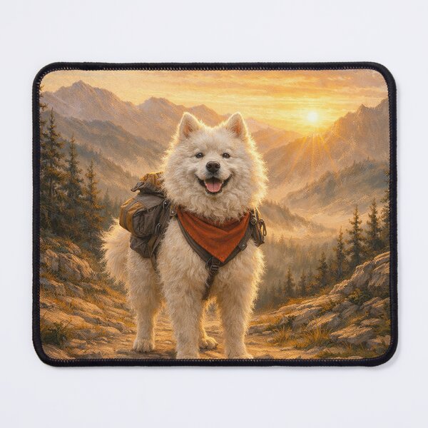 Item preview, Happy Hiking Dog Mountain Adventure Scene designed and sold by BrickByDream.