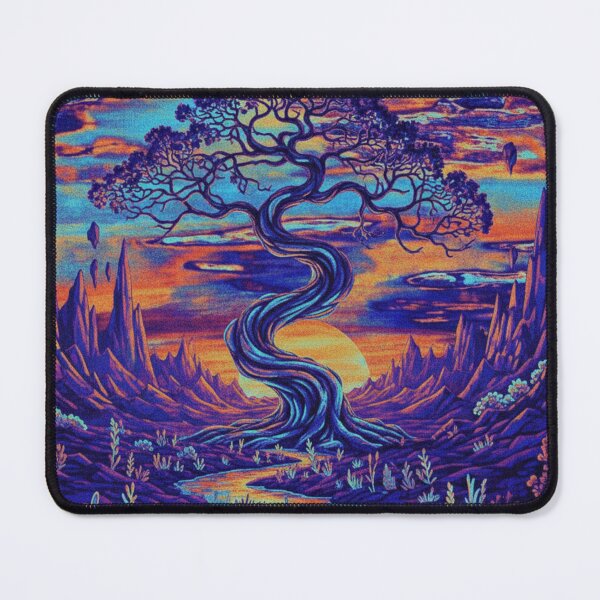 Item preview, Psychedelic Mystic Tree Sunset Landscape designed and sold by 0606PM.