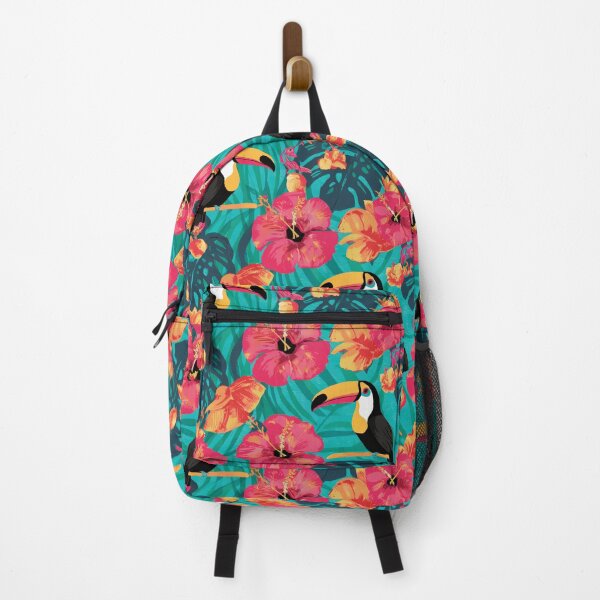 Item preview, Vibrant Toucan Birds and Pink Hibiscus Pattern designed and sold by NSB-Design.