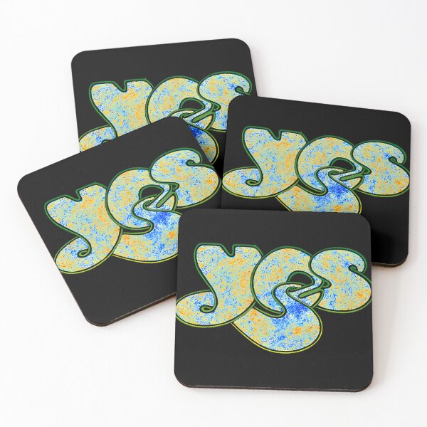 Item preview,  Yes Band Logo  Speckled Blue  Gold Psychedelic Texture designed and sold by karudondesigns.
