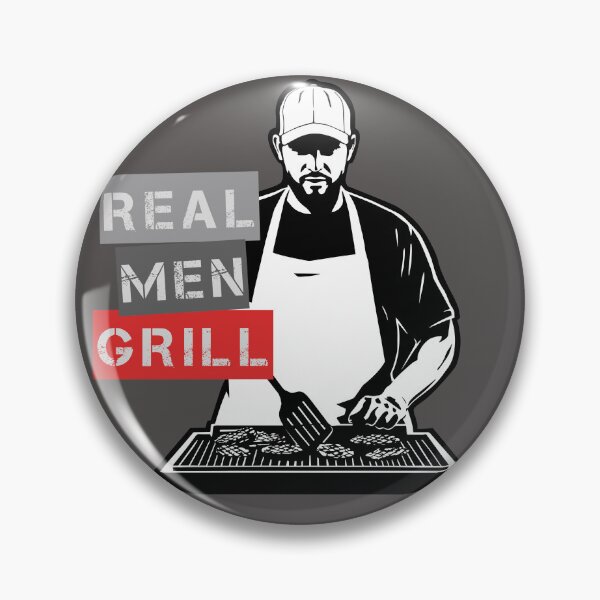 Item preview, Real Men Grill cute boy on the grill designed and sold by Shedronpanda.