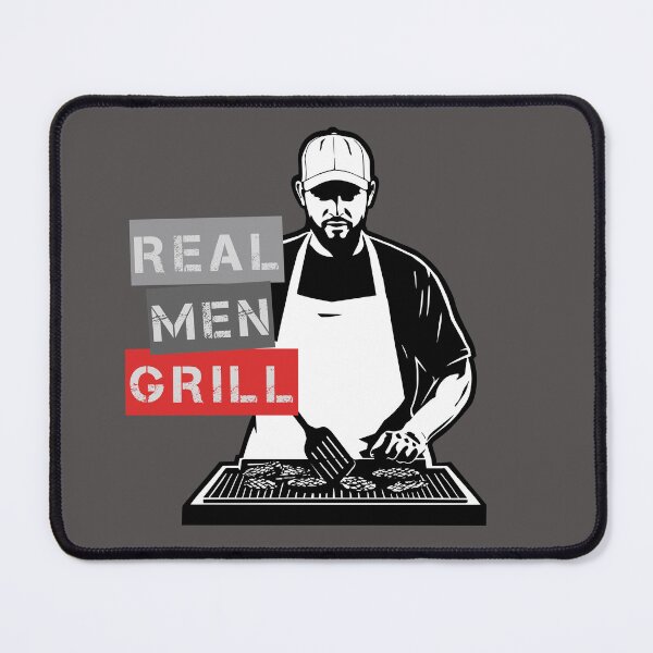 Item preview, Real Men Grill cute boy on the grill designed and sold by Shedronpanda.