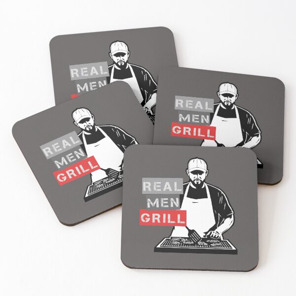 Item preview, Real Men Grill cute boy on the grill designed and sold by Shedronpanda.