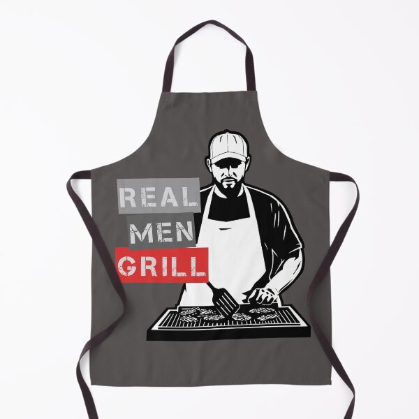 Item preview, Real Men Grill cute boy on the grill designed and sold by Shedronpanda.
