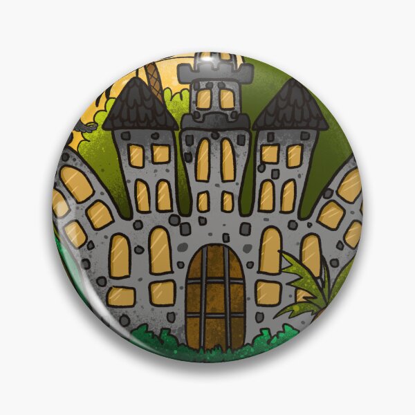 Item preview, Whimsical Tropical Castle with Flying Toucans - Jungle Fantasy Illustration designed and sold by TheArtOfTreble.