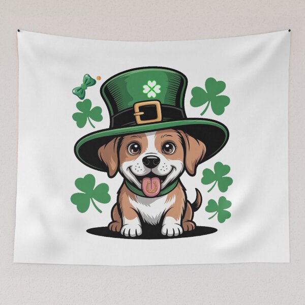Item preview, Lucky Clover Dog St Patrick’s Day designed and sold by QuiteOrbit.