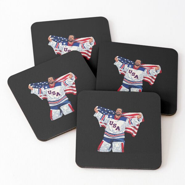 Item preview, Connor Hellebuyck Usa Goalie Gold designed and sold by DillonHuerta.
