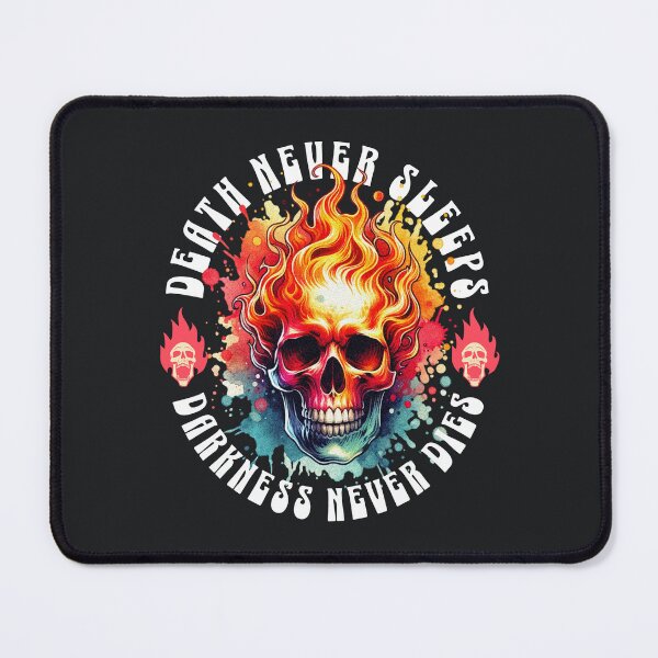 Item preview, Death Never Sleeps – Dark Flaming Skull Art designed and sold by Taans-Creation.
