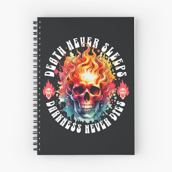 Item preview, Death Never Sleeps – Dark Flaming Skull Art designed and sold by Taans-Creation.