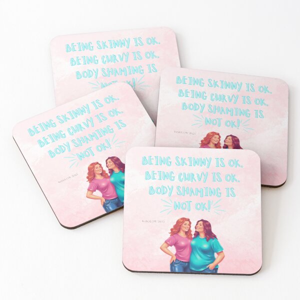 Item preview, Body Positivity – Friends Hugging Pink Artwork designed and sold by IndiGLOW4Me.
