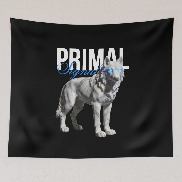Item preview, Primal Guardian – White Lion Symbol of Strength and Protection designed and sold by Marble Void.