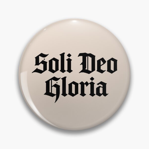 Item preview, Reformed Theology Soli Deo Gloria Christian Art - Black Lettering designed and sold by Glory After Tears.